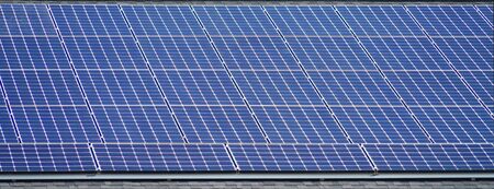 close up on solar panel installed on the roof