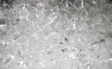 close up on ice blocks