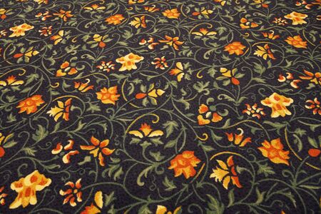 close up carpet texture with flower pattern