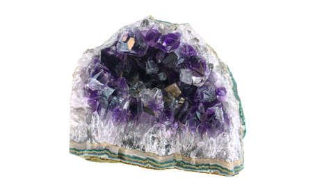 single purple amethyst crystal mineral sample