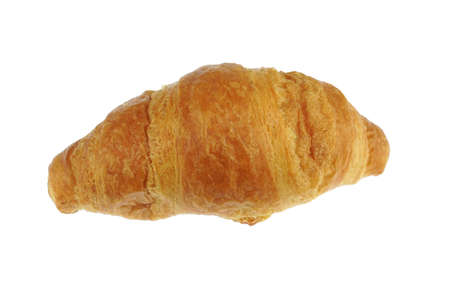 close up on butter cocktail croissants isolated on white backgroundの写真素材