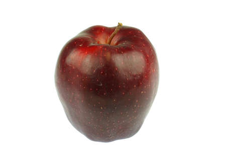 close up on red apple isolated on white backgroundの写真素材