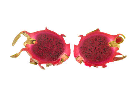 red dragon fruit isolated on white background