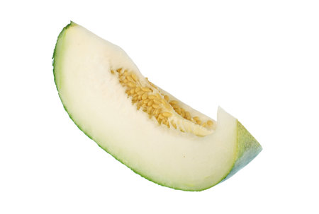cut winter melon isolated on white backgroundの写真素材