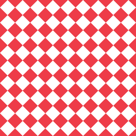 Abstract seamless pattern. Seamless pattern with rhombuses. The red and white rhombus is executed in retro style. Vector illustrationのイラスト素材