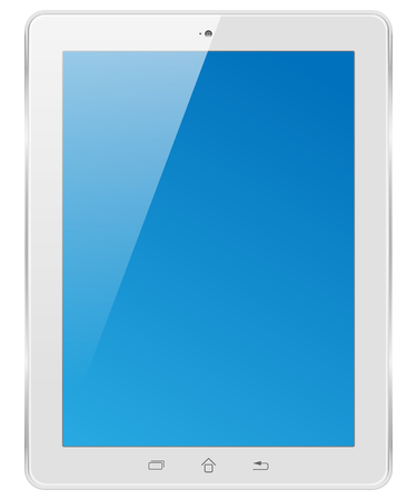 Tablet computer with a blank screen to present your application design.のイラスト素材
