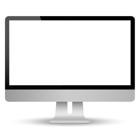 Computer screen isolated white backgroundのイラスト素材