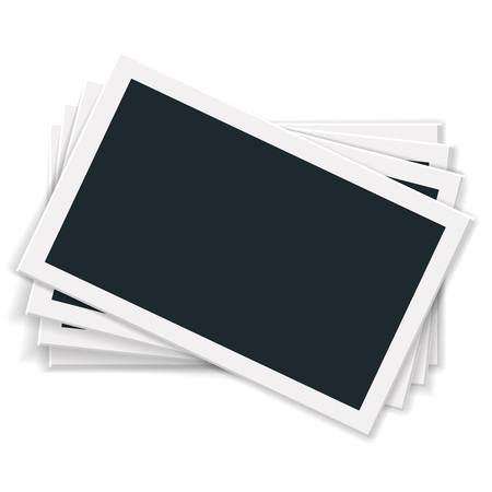 Retro photo frame concept isolated on white background.のイラスト素材