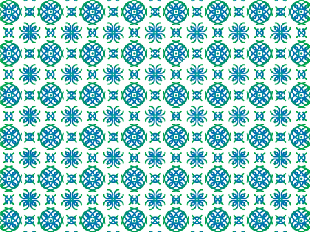 Abstract Repeat Backdrop With Lace Floral Ornament. Seamless Design For Prints, Textile, Decor, Fabric. Super Vector Pattern. Decorative wallpaper for interior design. Green colorのイラスト素材