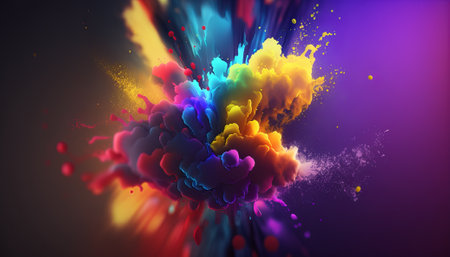Abstract bright color background. Generative AIの写真素材