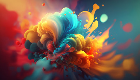 Abstract bright color background. Generative AIの写真素材
