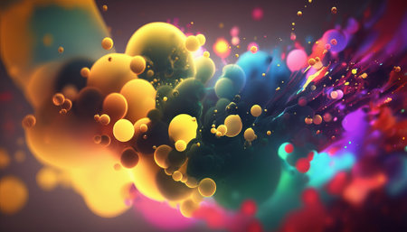 Abstract bright color background. Generative AI.の素材