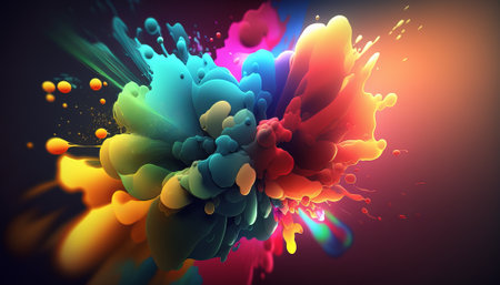 Abstract bright color background. Generative AIの写真素材