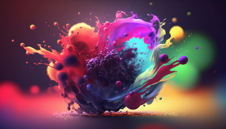 Abstract bright color background. Generative AI