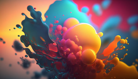 Abstract bright color background. Generative AIの写真素材