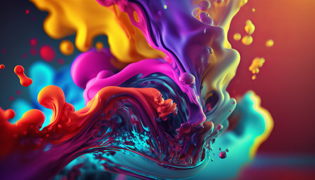 Abstract bright color background. Generative AI