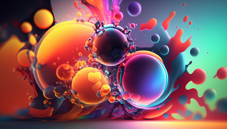 Abstract bright color background. Generative AIの写真素材