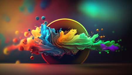Abstract bright color background. Generative AIの写真素材