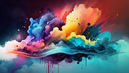 Abstract watercolor background. Generative AIの写真素材