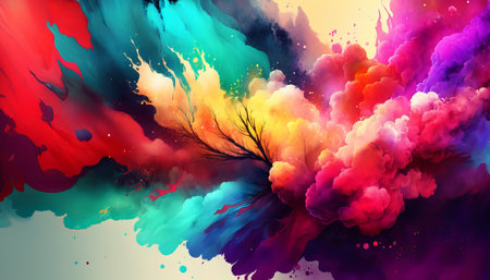 Abstract watercolor background. Generative AIの写真素材