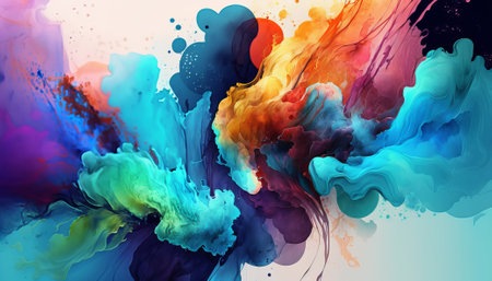 Abstract watercolor background. Generative AIの写真素材