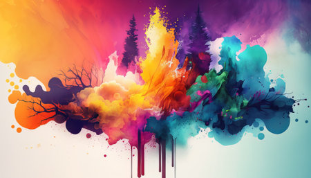 Abstract watercolor background. Generative AI