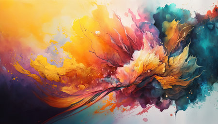 Abstract watercolor background. Generative AIの写真素材