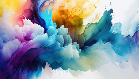Abstract watercolor background. Generative AIの写真素材