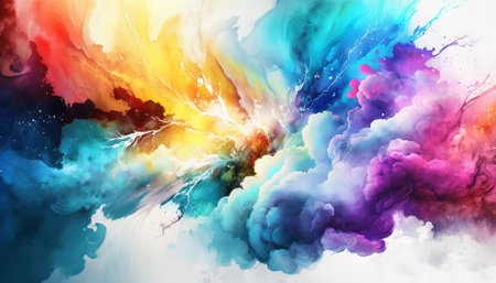 Abstract watercolor background. Generative AIの写真素材