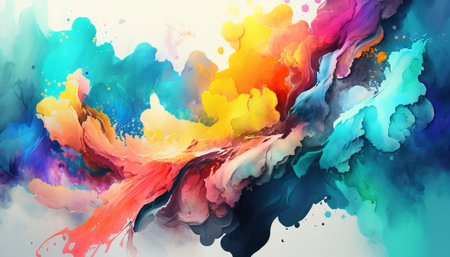 Abstract watercolor background. Generative AIの写真素材