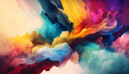 Abstract watercolor background. Generative AIの写真素材