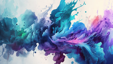 Abstract watercolor background. Generative AIの写真素材