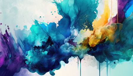Abstract watercolor background. Generative AIの写真素材