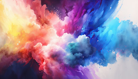 Abstract watercolor background. Generative AIの写真素材