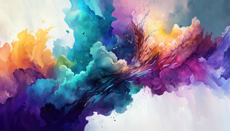 Abstract watercolor background. Generative AIの写真素材