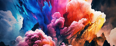 Abstract watercolor background. Generative AIの写真素材