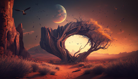 Beautiful abstract collection with black fantasies on a colorful background. Abstract futuristic background. isolated background. beautiful scenery. fantasy landscapeの写真素材