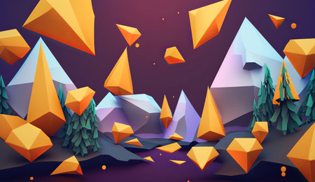 low poly creative background. Using your designの素材