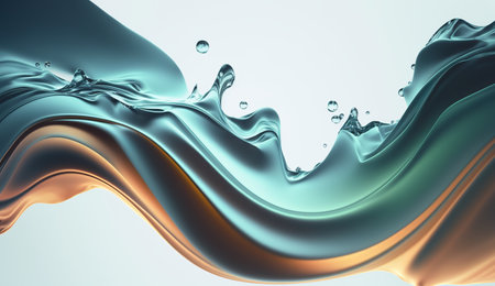 water splash isolated on white backgroundの写真素材