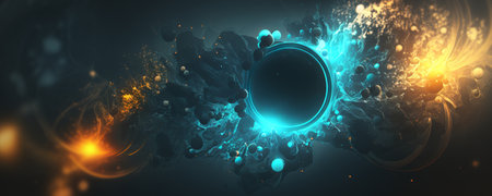 Abstract Light on a dark Background.の素材