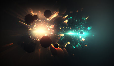 Abstract Light on a dark Background.の素材