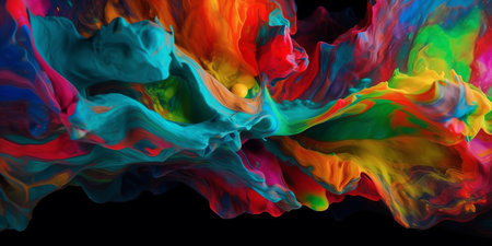 Background Abstract Realistic Paint, Bright Colorの素材