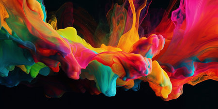 Background Abstract Realistic Paint, Bright Colorの素材