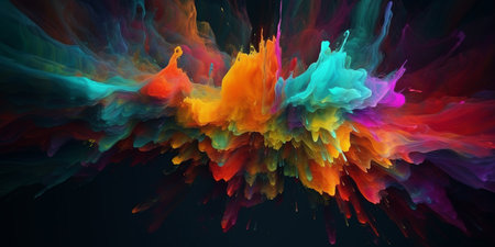 Background Abstract Realistic Paint, Bright Colorの素材