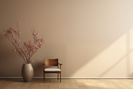 Empty Room with Table and Chairの素材