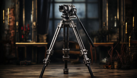 Camera Tripod in Photography Studio.の素材