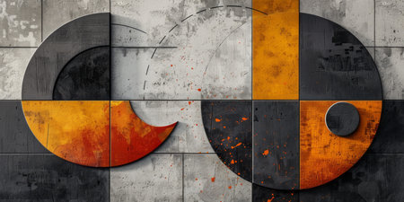 Belgium flag painted on grunge concrete wall. National vintage background.の素材