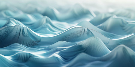 Blue background with wavy patterns resembling ocean waves.の素材