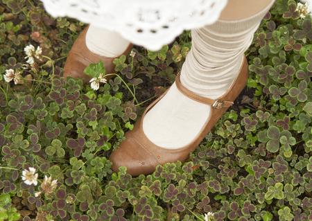 Young woman's footの写真素材