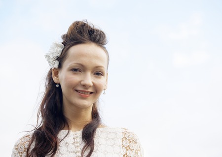 Young woman smilingの写真素材